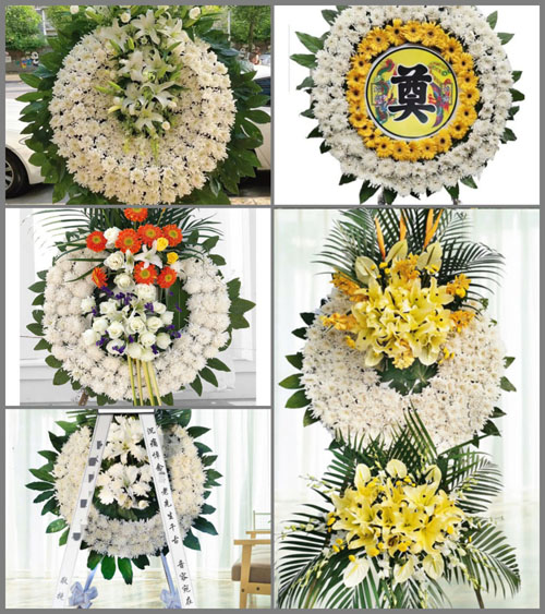 湖北黄冈市黄梅县蔡山镇上新墩村花圈速递
